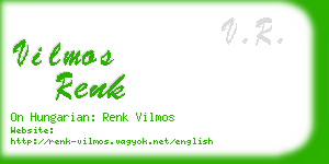 vilmos renk business card